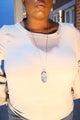 Celestine Geode Stone Necklace